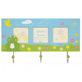 Фоторамка Innova PI06400  коллаж на 3 фото 6х6,  "Крючки" Blue & Pink, 