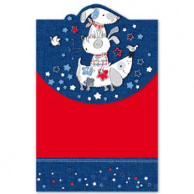 Папка д/тетрадей А4 Зверушки, пластик, на липучке, вертик., Феникс