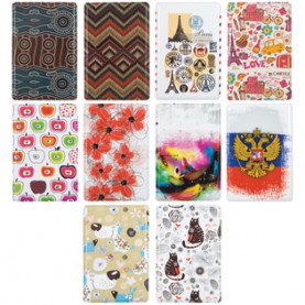 Обложка-карман для проездных, карт, пропусков, 98х65мм, ПВХ, ассорти, Спейс