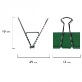 Зажим для бумаг 41мм, цветные