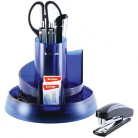 Набор настольный "Riddle", 9 предметов, вращающийся, синий, Berlingo