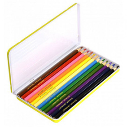 Карандаши 12 цв. Каляка-Маляка, шестигран., метал. коробка