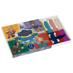 Пластилин "Волшебник Изумрудного Города" 12цв. 180гр. со стеком, Мульти-Пульти