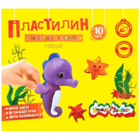Пластилин Каляка-Маляка 10цв./150гр., со стеком