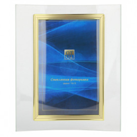 Фоторамка стеклянная GT104/-G 10х15, вертикальная, золото 