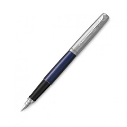 Ручка перьевая Parker Jotter Royal Blue CT,  корпус синий/черн, детали нерж. сталь, синяя
