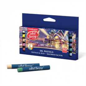 Пастель масляная "Metallic" 8 цветов + 2 контура, ArtBerry®