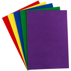 Цветной фетр, А4, 5л/5цв, 2мм, интерсив, ArtSpace