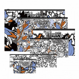 Набор из 6 zip-пакетов Tulips, ассорти (A4, B5, C6, Travel, 230x70mm, Card Size), ЕК