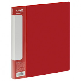 Папка 2 кольца А4 40мм, "Стандарт", 700мкм, ассорти, Стамм