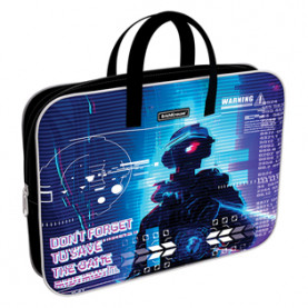 Папка с ручками A4+ на молнии Cyber Game, ткань, ErichKrause® 