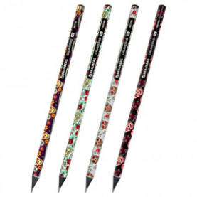 Карандаш ч/г CALAVERAS, HB, корпус ассорти, Brauberg