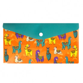 Конверт на кнопке Travel 26*14см, Альпаки, Феникс