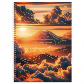 Тетрадь А4 80л кл. "Прекрасный вид", гребень, тв.обложка, BG