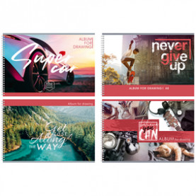 Альбом для рисования 48л А4 "Mix. Мальчики", на гребне, BG