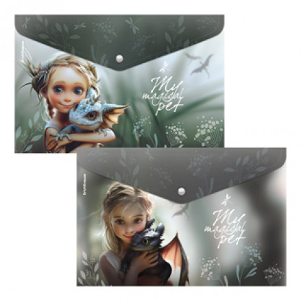 Конверт на кнопке А4 Magic Pet, EK