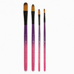 Кисть двухцветная синтетика овальная № 6 Декола (6,2 мм)