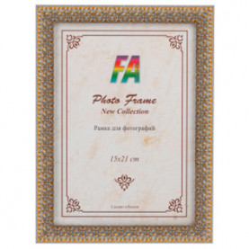 Фоторамка пластик  FA 10х15 "1001 ночь" Серебро с золотом, 