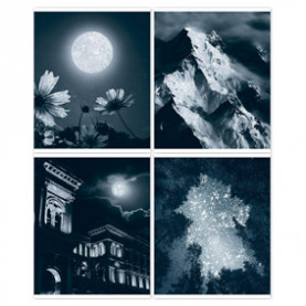 Тетрадь 48л клетка "Сияние", блестки, BG 