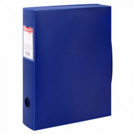 Короб архивный А4, пластик, 245х330х70мм, (до 600л.), на кнопке, ассорти