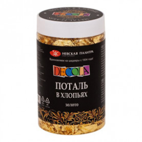 Поталь хлопья, 3г, золото, Decola