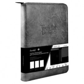 Папка-органайзер для документов А4+ Линкольн, 18 вкладышей,кожзам, ассорти, Феникс