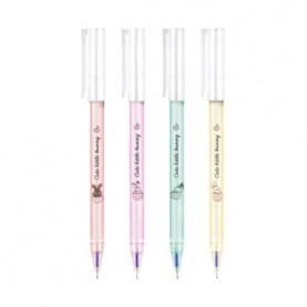 Ручка гелевая пиши-стирай 0,5мм "Зайка" синяя, корпус ассорти, ArtSpace