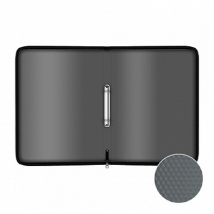 Папка 2 кольца А4+, на молнии Diamond Original, EK