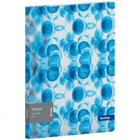 Папка 4 кольца А4 24мм, "Bubbles", карман, Berlingo 