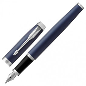 Ручка перьевая Parker IM Core Matte Blue CT, темно-синий мат. лак,  хром, синяя