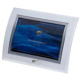 Фоторамка стеклянная GT 154/S, 10*15, горизонтальная выгнутая