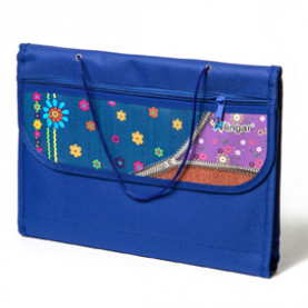 Папка д/труда А4 Alingar, текстиль, на липучке, с ручками