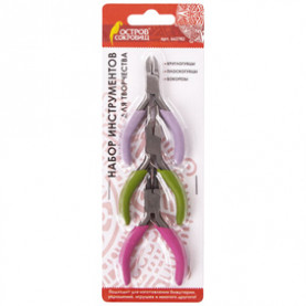 Набор инструментов (круглогубцы, плоскогубцы, бокорезы), 8 см, Остров сокровищ