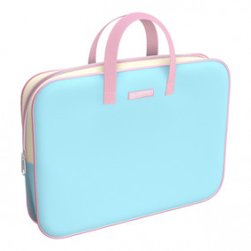 Папка с ручками A4+ на молнии Light Blue, ткань, ErichKrause® 