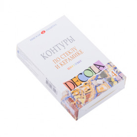 Набор контуров по стеклу и керамике Декола 4цв/18мл. цветные