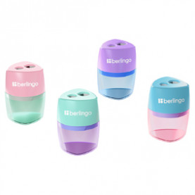 Точилка 2 отв., контейнер, "Haze XL", , ассорти, Berlingo 