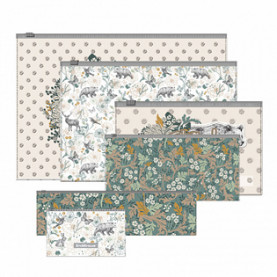 Набор из 6 zip-пакетов Natural Life, ассорти (A4, B5, C6, Travel, 230x70mm, Card Size), ЕК