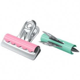 Зажимы-бульдоги 57мм, цветные, Berlingo