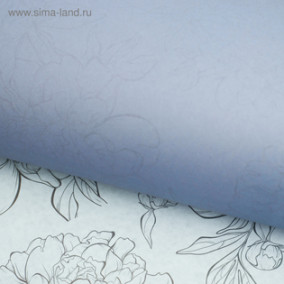 Бумага упаков. крафт «Лиловые цветы»,  двусторонняя, 50 х 70 см
