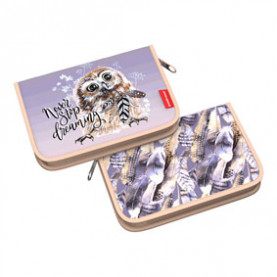 Пенал-книжка "Dreamy Owl" 135x205x30мм, пластик, ErichKrause® 