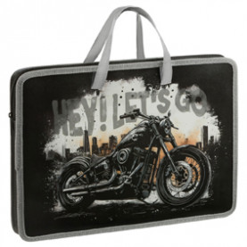 Папка с ручками A4 на молнии "Cruiser", 45мм, пластик, Спейс