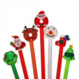 Ручка гелевая 0,5 мм, "Новый год", ассорти, синий