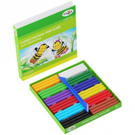 Пластилин Пчёлка 12цв. 180гр., со стеком, Гамма