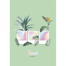 Блокнот А5 48 л. кл.Листья, греб. мел. карт.