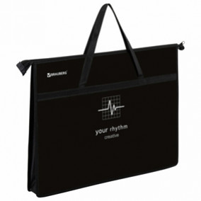 Папка для художественных работ А3, Creative, на молнии, пластик, Brauberg