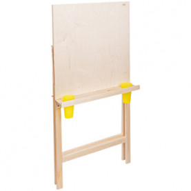 Мольберт напольный Хлопушка (120 х 60 х 60 см), + полка+ 2 стакана, Гамма 