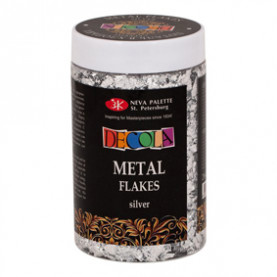 Поталь хлопья, 3г, серебро, Decola