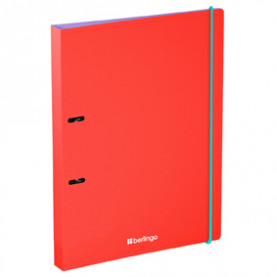 Папка 2 кольца А4 24мм, "Raze", D-кольца, карман, софт-тач, резинка, Berlingo 