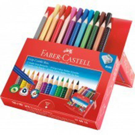 Набор Faber-Castell Jumbo Grip "Combi Box" 12цв.карандашей +10цв. фломастеров +точилка