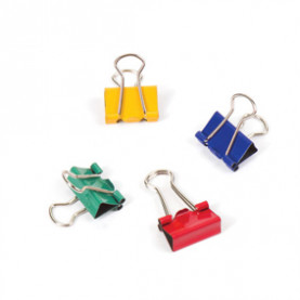 Зажим для бумаг 15 мм, цветные